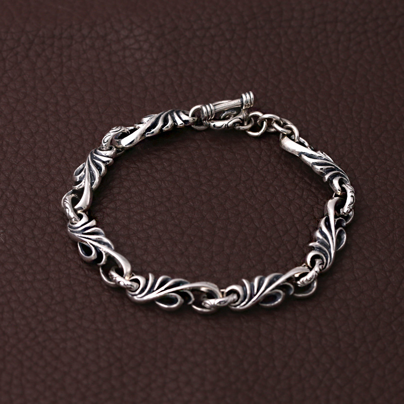 Personalized 925 sterling silver jewelry antique silver American European hand-made designer scroll link chain bracelets for men women
Personalized 925 sterling silver jewelry antique silver American European hand-made designer scroll link chain bracelets for men women