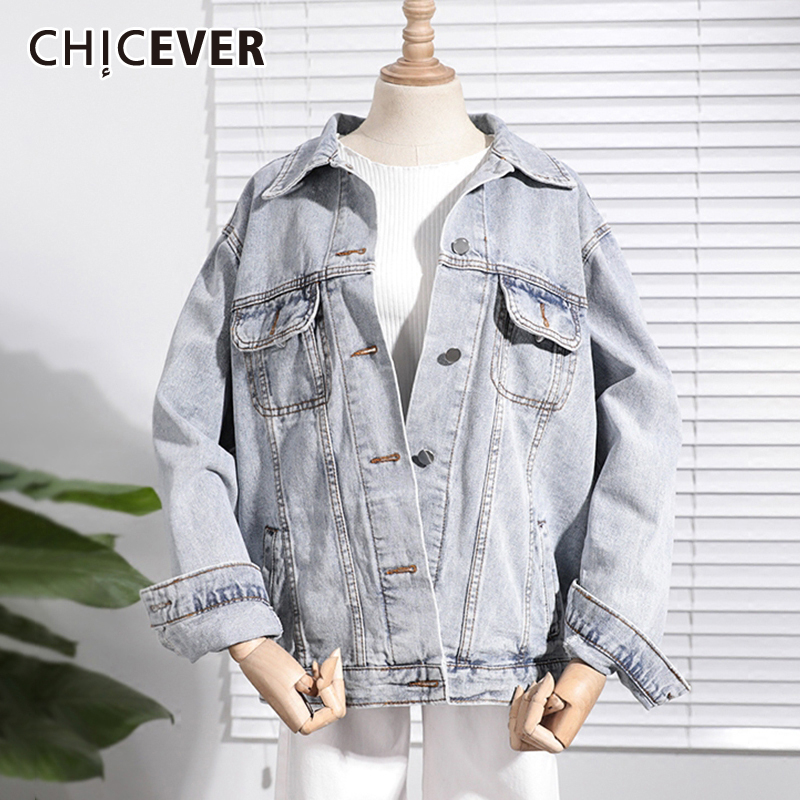 Korean Denim Jacket Coat For Women Lapel Collar Long Sleeve Loose Big Size Coats Female Fashion New Clothes Autumn, Blue
Korean Denim Jacket Coat For Women Lapel Collar Long Sleeve Loose Big Size Coats Female Fashion New Clothes Autumn, Blue
