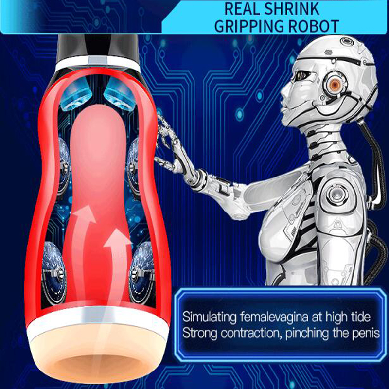 Louge Oral Sex Mouth Suction Automatic Male Masturbator For Man Silicone Vagina Real Pussy Moan Vibrator Sex Toys For Men Erotic Y190124