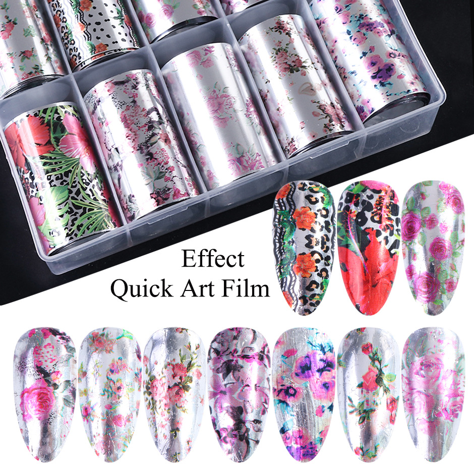 Nail Foils Flower Rose Silver Base Transfer Foil Paper Mixed Nail Art Sticker Slider Valentine Decor Decals in Case, As the picture
Nail Foils Flower Rose Silver Base Transfer Foil Paper Mixed Nail Art Sticker Slider Valentine Decor Decals in Case, As the picture
