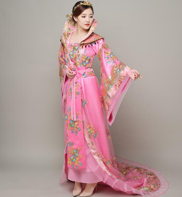 Oriental Ancient Queen Dress Tang Dynasty Fairy Long Tailed Costume Empress Clothing Traditional Princess Ancient China Royal Women Dress