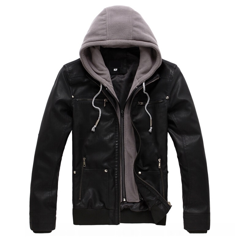 USA Size -XXL Cotton Hooded Detachable Men' Fashion Casual Motorcycle Biker Black PU Faux Leather Jacket and Coat Slim, Black hooded
USA Size -XXL Cotton Hooded Detachable Men' Fashion Casual Motorcycle Biker Black PU Faux Leather Jacket and Coat Slim, Black hooded