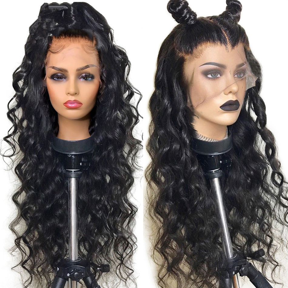 Full Frontal Wigs Loose Deep Wave Lace Front Human Hair Wig Pre Plucked with Baby Hairs 20 Inch Glueless hd transparent swiss 150% Density Diva1