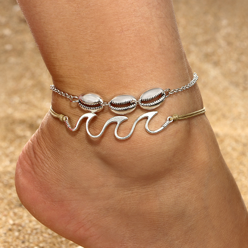 Retro Fashion Beach Surf Spray Alloy Shell Anklet Footwear Two Combination Set Bracelet Hawaii
Retro Fashion Beach Surf Spray Alloy Shell Anklet Footwear Two Combination Set Bracelet Hawaii