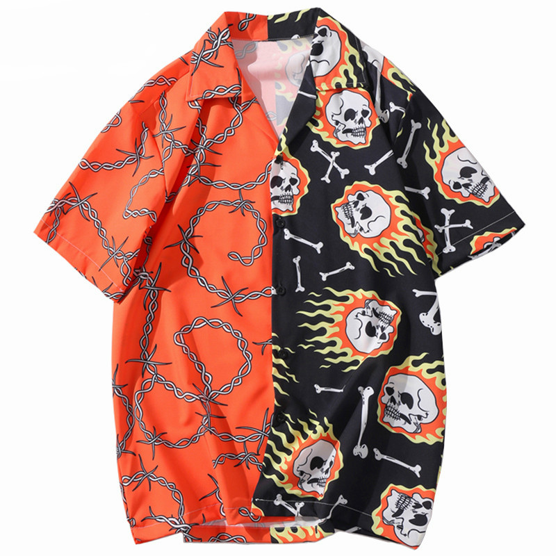 Januarysnow 2020 Hip Hop Shirt Streetwear Men Hawaiian Shirt Fire Skull Chain Harajuku Beach Shirt HipHop Shirts Summer Tops Short Sleeve, White
Januarysnow 2020 Hip Hop Shirt Streetwear Men Hawaiian Shirt Fire Skull Chain Harajuku Beach Shirt HipHop Shirts Summer Tops Short Sleeve, White