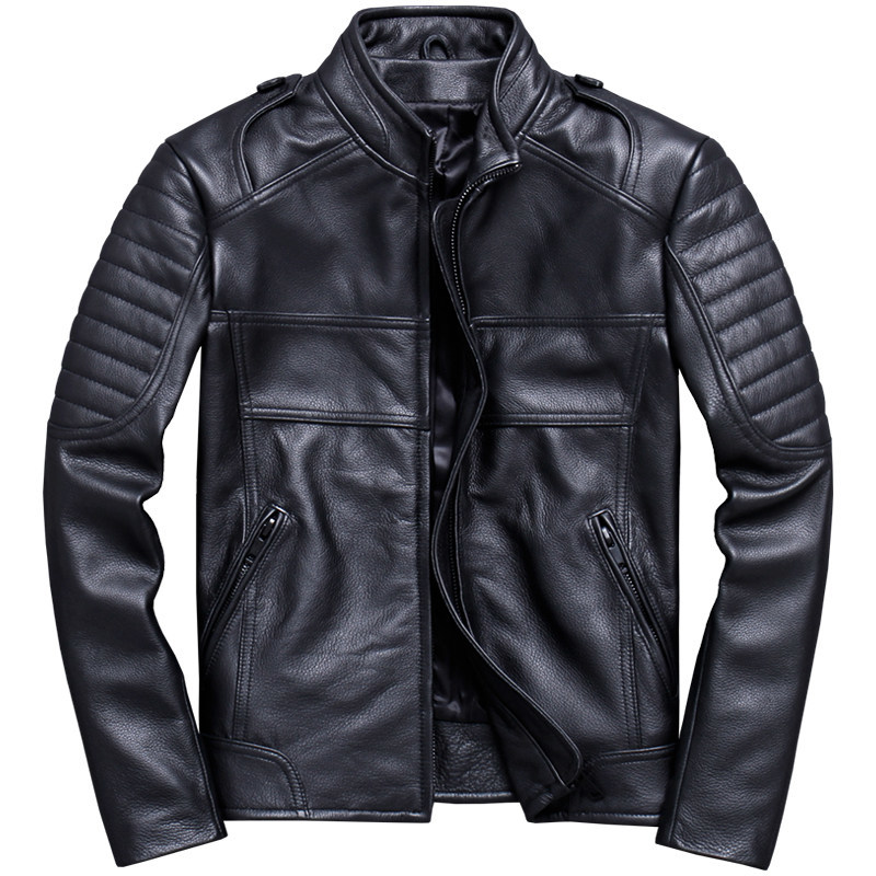 2020 Black Men Stand Collar Motorcycle Leather Jacket Plus Size XXXL Genuine Cowhide Slim Fit Short Biker' Coat FREE SHIPPING
2020 Black Men Stand Collar Motorcycle Leather Jacket Plus Size XXXL Genuine Cowhide Slim Fit Short Biker' Coat FREE SHIPPING