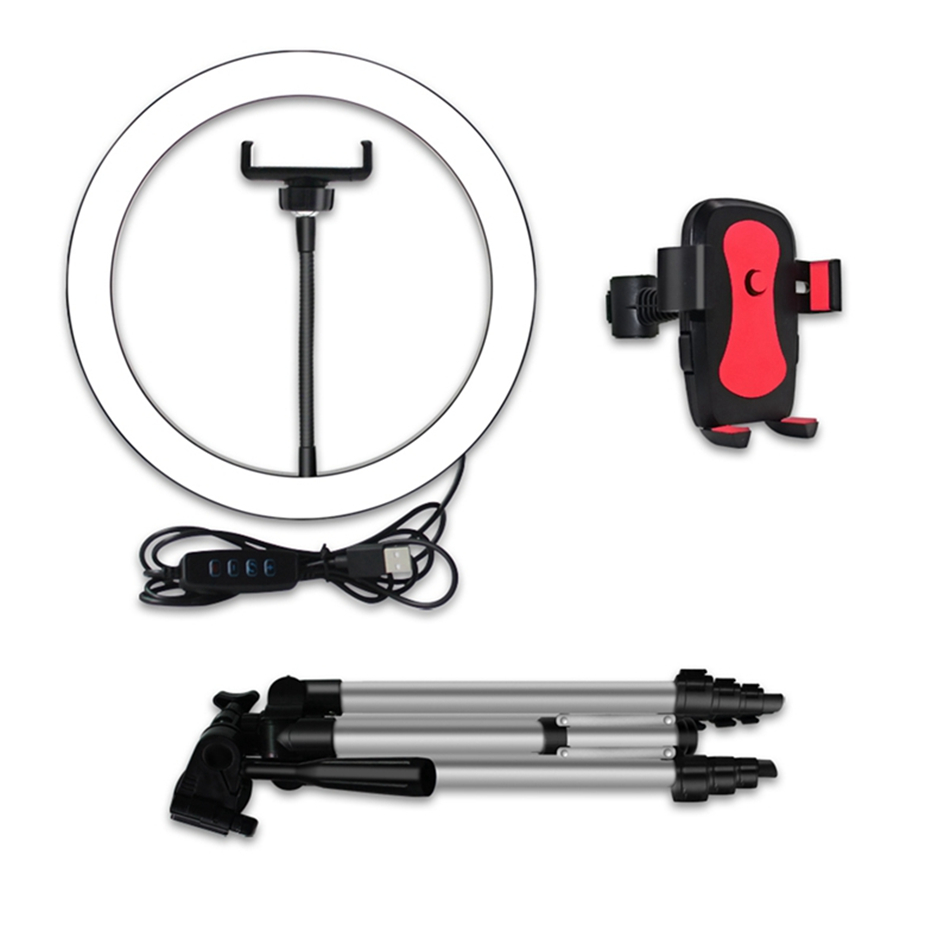 Youtube Makeup Video Live Shooting LED Ring Light Ring lamp 6 7 10 inch with phone holder Tripod Stand Selfie Ringlight Circle Tik