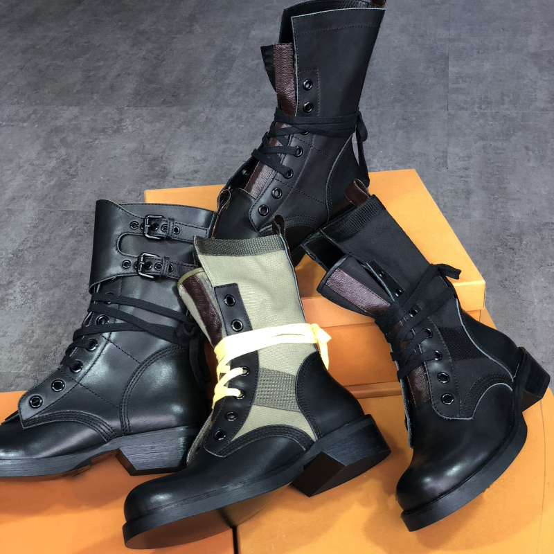 New Arriveal Women Metropolis Flat Ranger Combat Boot Black Calf Leather Martin Boots with Monogram Canvas Lace-up Cowboy Boots Outdoor Shoe
New Arriveal Women Metropolis Flat Ranger Combat Boot Black Calf Leather Martin Boots with Monogram Canvas Lace-up Cowboy Boots Outdoor Shoe