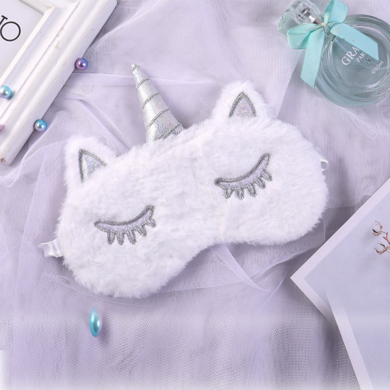 Unicorn Sleep Mask Cartoon Plush Eyes Mask Shading Soft Travel Rest Sleep Masks For Men Women Antifaz Para Dormir De Unicornio Schlafmaske Mit Einhorn