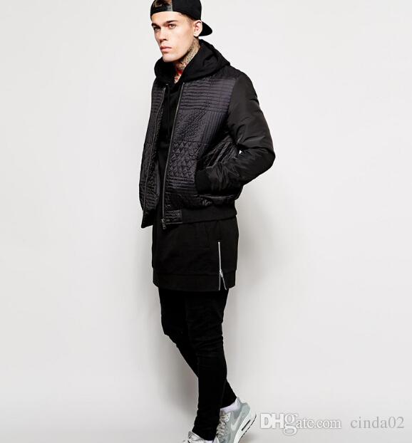 Black mens longline hoodies men fleece solid sweatshirts fashion tall hoodie hip hop side zipper streetwear extra long hiphop