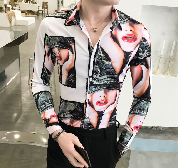 New arrival Plus size Men's Clothing Male Fashion Personality Red lips Printed Hairstylist Long sleeve Shirts Men Tops M- 3XL, Multi
New arrival Plus size Men's Clothing Male Fashion Personality Red lips Printed Hairstylist Long sleeve Shirts Men Tops M- 3XL, Multi