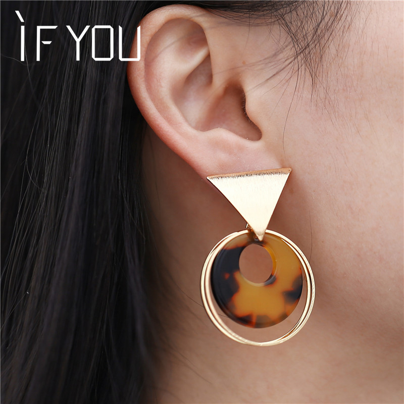 IF YOU Fashion Gold Color Big Round Drop Earrings For Women Earring Hollow Alloy Resin New Design Brown Earrings Party Jewelry
IF YOU Fashion Gold Color Big Round Drop Earrings For Women Earring Hollow Alloy Resin New Design Brown Earrings Party Jewelry