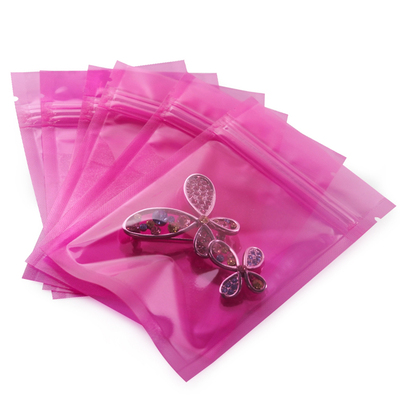 100pcs Flat Bottom Clear Plastic Zip Lock Packaging Bag Resealable Snack Powder Tea Beans Seeds Jewelry Heat Sealing Zipper Gift Storage Pouches