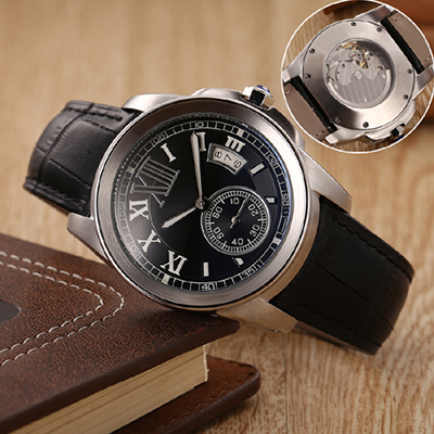Great Choice Hot Sale Watch Calibre Roman Numeral Automatic Mechanical Black Dial Mens Wristwatches Glass Back Leather Strap Men Watches
Great Choice Hot Sale Watch Calibre Roman Numeral Automatic Mechanical Black Dial Mens Wristwatches Glass Back Leather Strap Men Watches