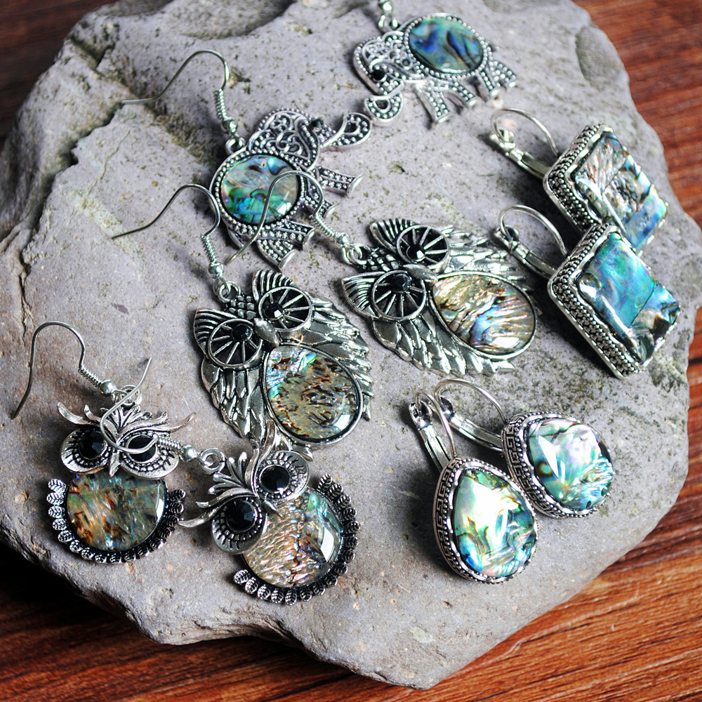 Accessories ancient silver color shell earrings natural color shell Horse Eye earrings
Accessories ancient silver color shell earrings natural color shell Horse Eye earrings