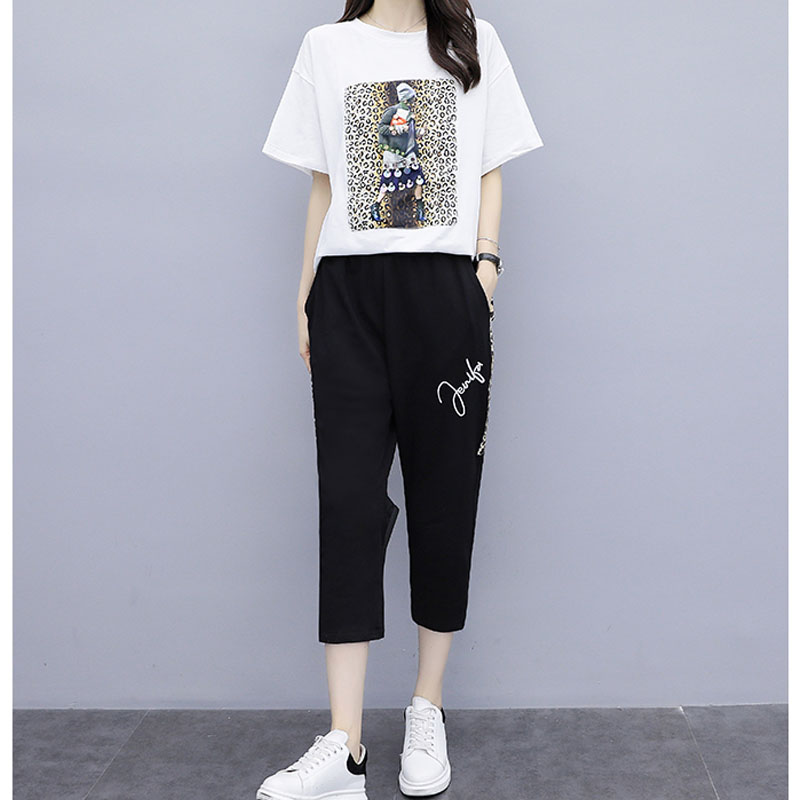 2020 Summer Letter Print Tracksuits Women 2 Piece Set Spring Street t-shirt Tops and Jogger Set Suits Casual 2pcs Outfits, White
2020 Summer Letter Print Tracksuits Women 2 Piece Set Spring Street t-shirt Tops and Jogger Set Suits Casual 2pcs Outfits, White