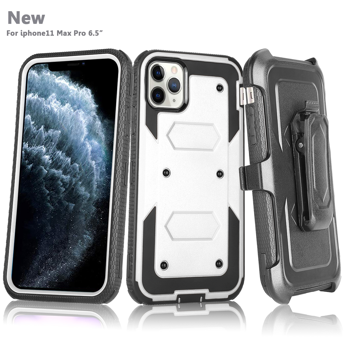 For Iphone 12 Pro Max SE 2020 Heavy Duty Shockproof With Holster Belt Clip Rotatable Kickstand Defender Cover CASE Built-in Screen Protector, White
For Iphone 12 Pro Max SE 2020 Heavy Duty Shockproof With Holster Belt Clip Rotatable Kickstand Defender Cover CASE Built-in Screen Protector, White