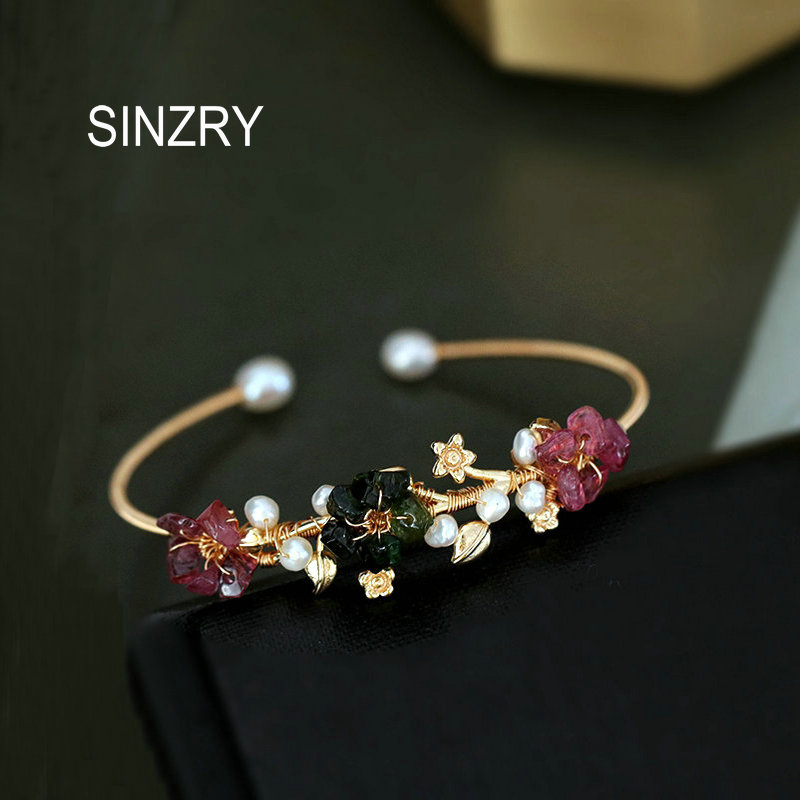 Bangle SINZRY Original Handmade Baroque Pearl Elegant Cuff Bangles Unique Jewelry