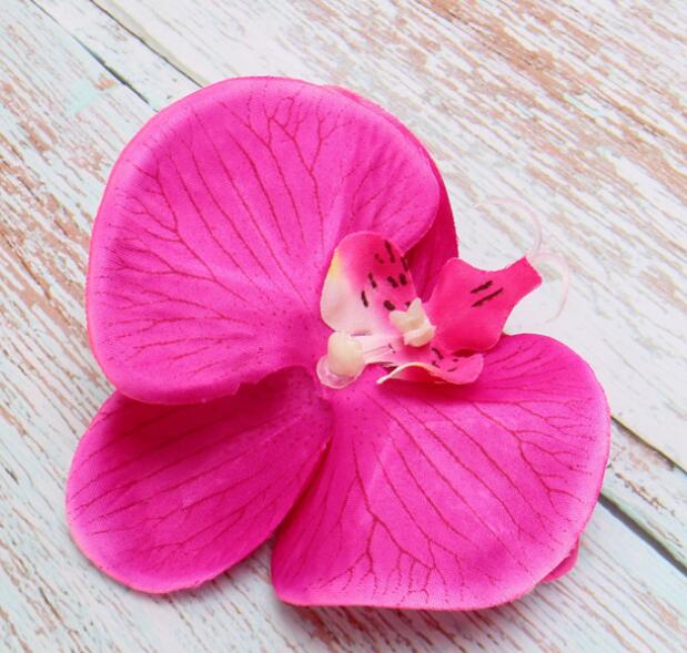 Artificial Butterfly Orchid Flower 9*10cm Handmade Phalaenopsis Flower Heads For Wedding Car Home Decoration DIY Flores