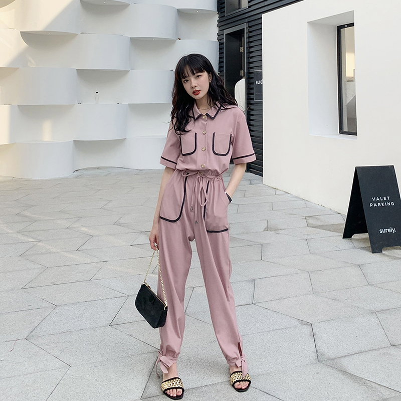 2020 Summer Women Short Sleeve Splice Shirt Style Jumpsuit Romper Female Streetwear Loose One Piece Harem Pants Overalls DF06, Green
2020 Summer Women Short Sleeve Splice Shirt Style Jumpsuit Romper Female Streetwear Loose One Piece Harem Pants Overalls DF06, Green