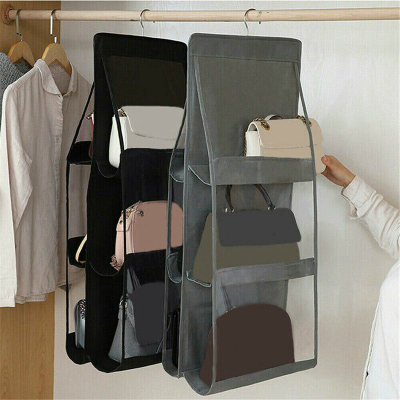 6 Pockets Handbag Hanging Organizer Dust-proof 3 Layers Folding Shelf Bag Wardrobe Closet Storage Bag for Purse Clutch Sundry, Blue
6 Pockets Handbag Hanging Organizer Dust-proof 3 Layers Folding Shelf Bag Wardrobe Closet Storage Bag for Purse Clutch Sundry, Blue