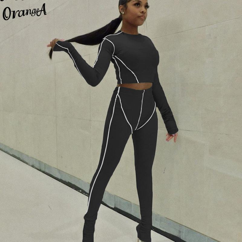 Kliou women tracksuit autumn new striped ruched long sleeve+stacked leggings 2 piece outfits fitness casual skinny matching set, Black
Kliou women tracksuit autumn new striped ruched long sleeve+stacked leggings 2 piece outfits fitness casual skinny matching set, Black