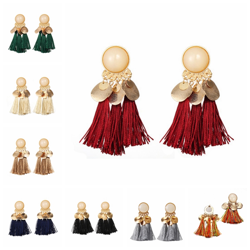 Wholesale free shipping Alloy resin tassel earrings bohemian handmade line tassel earrings or Easter lady gifts
Wholesale free shipping Alloy resin tassel earrings bohemian handmade line tassel earrings or Easter lady gifts