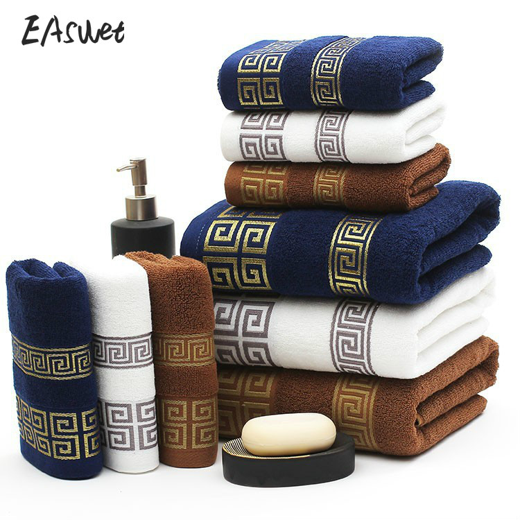 bathroom set Wholesale Super Soft 100% Cotton Embroidered Towel Set High Quality Luxury Bath Towel 3pc/Set Free Shipping
bathroom set Wholesale Super Soft 100% Cotton Embroidered Towel Set High Quality Luxury Bath Towel 3pc/Set Free Shipping