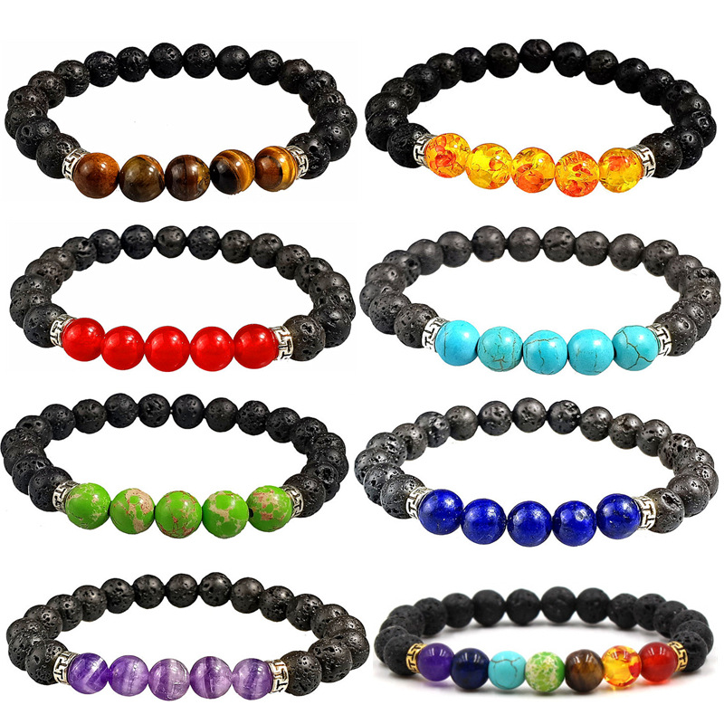Hot Sell Natural Gemstone Amethyst Volcanic Rocks Tigers's eye Bead Bracelet Men Womens Multicolor Crystal Stackable Bracelet Jewelry
Hot Sell Natural Gemstone Amethyst Volcanic Rocks Tigers's eye Bead Bracelet Men Womens Multicolor Crystal Stackable Bracelet Jewelry