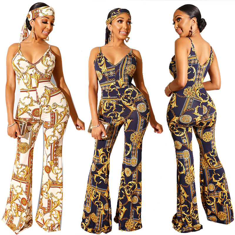 Women's Jumpsuits & Rompers Women Clubwear Lady Chain Print Summer Playsuit Sleeveless V Neck Belt Romper Flare Jumpsuit Trousers, Black
Women's Jumpsuits & Rompers Women Clubwear Lady Chain Print Summer Playsuit Sleeveless V Neck Belt Romper Flare Jumpsuit Trousers, Black