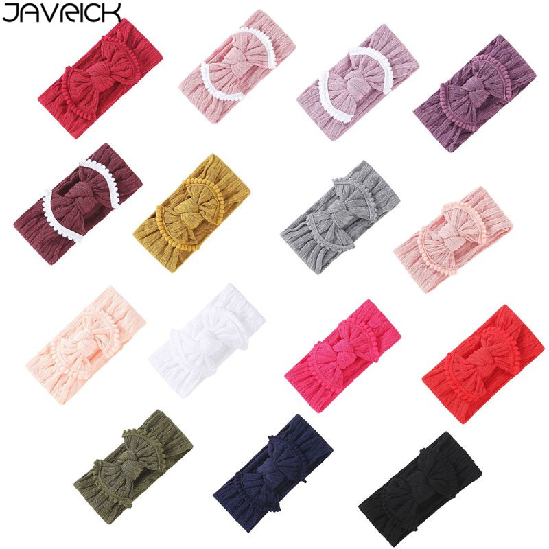 Infant Baby Girls Thickened Nylon Wide Headband Big Bowknot Pompom Ball Hairband Jacquard Braided Crochet Solid Color Bandana
Infant Baby Girls Thickened Nylon Wide Headband Big Bowknot Pompom Ball Hairband Jacquard Braided Crochet Solid Color Bandana