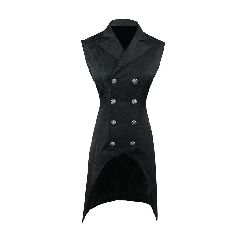 Nice Men Vintage Gothic Long Blazers Vest Party Male Coat Tops Double Breasted Steampunk Retro Long Tuxedo Sleevelss Waistcoats, Black
Nice Men Vintage Gothic Long Blazers Vest Party Male Coat Tops Double Breasted Steampunk Retro Long Tuxedo Sleevelss Waistcoats, Black