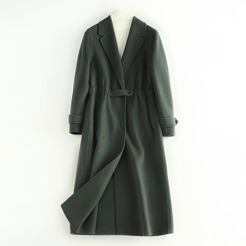 Spring Autumn Wool Coat For Women Long Woolen Coat One Button Slim Type Female Autumn Winter Wool Coats Jacket, Green as photo
Spring Autumn Wool Coat For Women Long Woolen Coat One Button Slim Type Female Autumn Winter Wool Coats Jacket, Green as photo