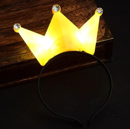New Colorful Princess Tiara Crown LED Flashing Headband Kids Adults Light Up hair Accessories Rave Glow Party Supplies