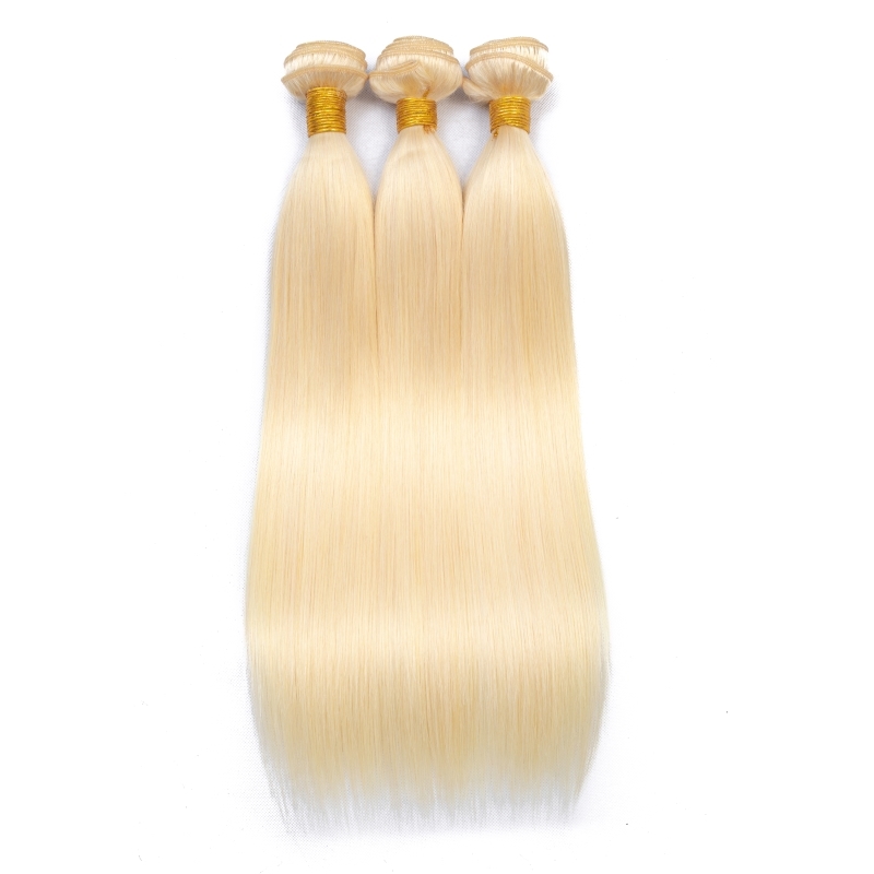 Blonde Straight Human Hair Extensions - 613# Light Color dh5727163