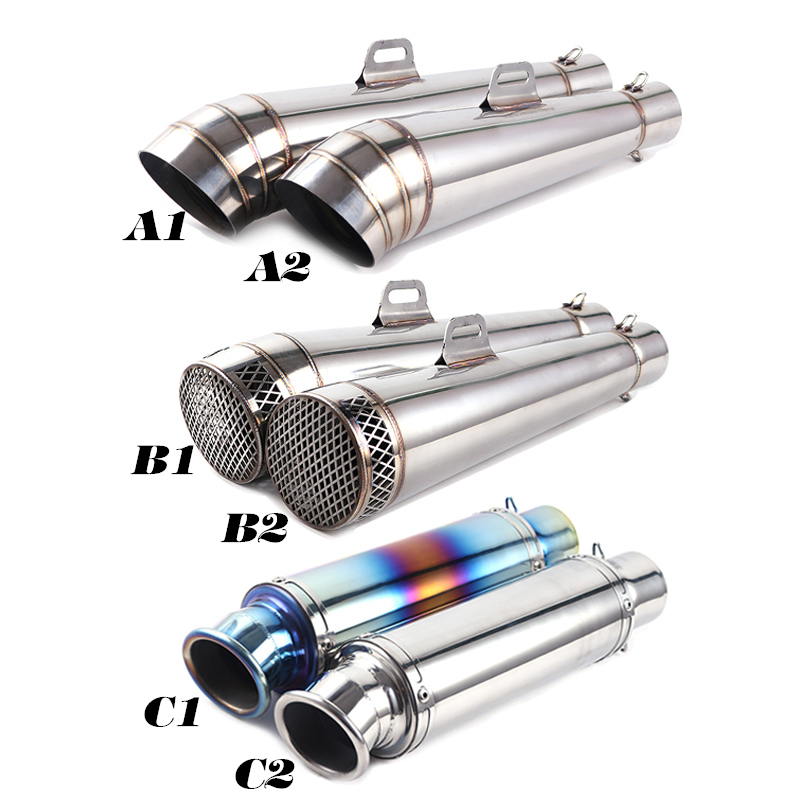 60mm Universal Motorcycle Exhaust Escape Muffler S1000RR CBR1000 Ninja400 EX400G Xmax300 Z1000 FZ800 CBR500 RSV4
60mm Universal Motorcycle Exhaust Escape Muffler S1000RR CBR1000 Ninja400 EX400G Xmax300 Z1000 FZ800 CBR500 RSV4