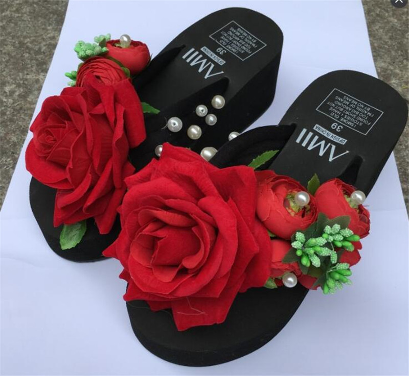 Most Popular 2019 New Original Handmade Flowers pearl Flip-flops Summer Women Shoes Sandals Platform Wedges Shoes Woman Sandals slippers, White
Most Popular 2019 New Original Handmade Flowers pearl Flip-flops Summer Women Shoes Sandals Platform Wedges Shoes Woman Sandals slippers, White