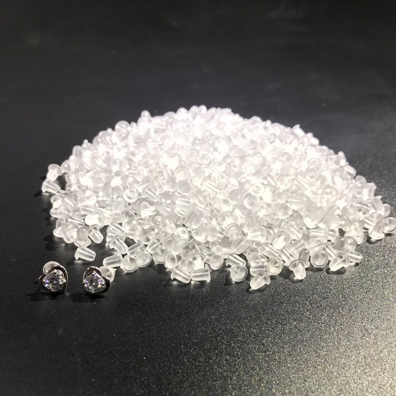 100pcs/300Pcs/1000Pcs Soft Rubber 4x4mm Earring Back Stopper For Stud Earrings DIY Jewelry Making Earring Findings Accessories