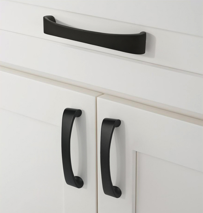 Factory Price Metal Black Color Modern Design Hardware Door Drawer Cabinet Knobs Dresser Handle Cupboard Furniture Bathroom Knobs Pull