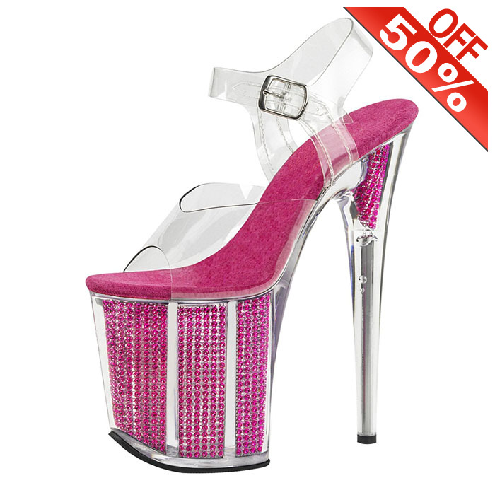 Sexy fashion through the bright sandals, the thick bottom high heels 20 cm steel pole dancing shoes 8 inch crystal sandals Dress, Black
Sexy fashion through the bright sandals, the thick bottom high heels 20 cm steel pole dancing shoes 8 inch crystal sandals Dress, Black