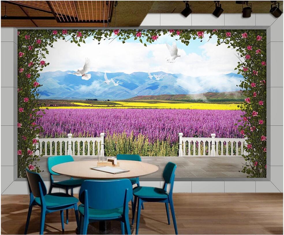 WDBH 3d photo wallpaper custom mural Lavender rape flower dove blue sky white cloud rose landscape background home decor wall art pictures, Non-woven
WDBH 3d photo wallpaper custom mural Lavender rape flower dove blue sky white cloud rose landscape background home decor wall art pictures, Non-woven