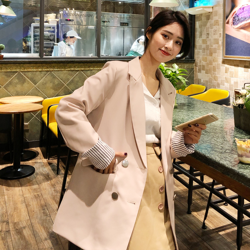 Womens Blazers Suit Jacket Women 2019 New Suit Western Style Thin Fashion Jacket Spring Joker, Beige 
Womens Blazers Suit Jacket Women 2019 New Suit Western Style Thin Fashion Jacket Spring Joker, Beige
