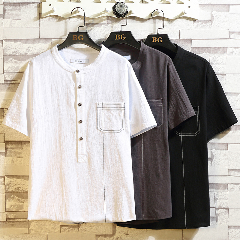 Fashion 2020 New Summer Mens Casual Shirts Short Sleeve O Neck Basic Blouse Casual Loose Tops Men Plus Size Shirt Men M-3XL, White
Fashion 2020 New Summer Mens Casual Shirts Short Sleeve O Neck Basic Blouse Casual Loose Tops Men Plus Size Shirt Men M-3XL, White