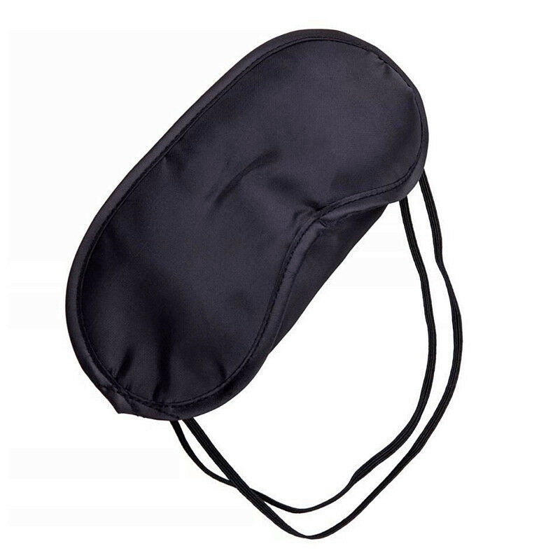 Black Eye Mask Shade Nap Cover Blindfold Masks For Sleeping Travel Soft Polyester Masks 4 Layer Mascaras Con Los Ojos Vendados Para Dormir