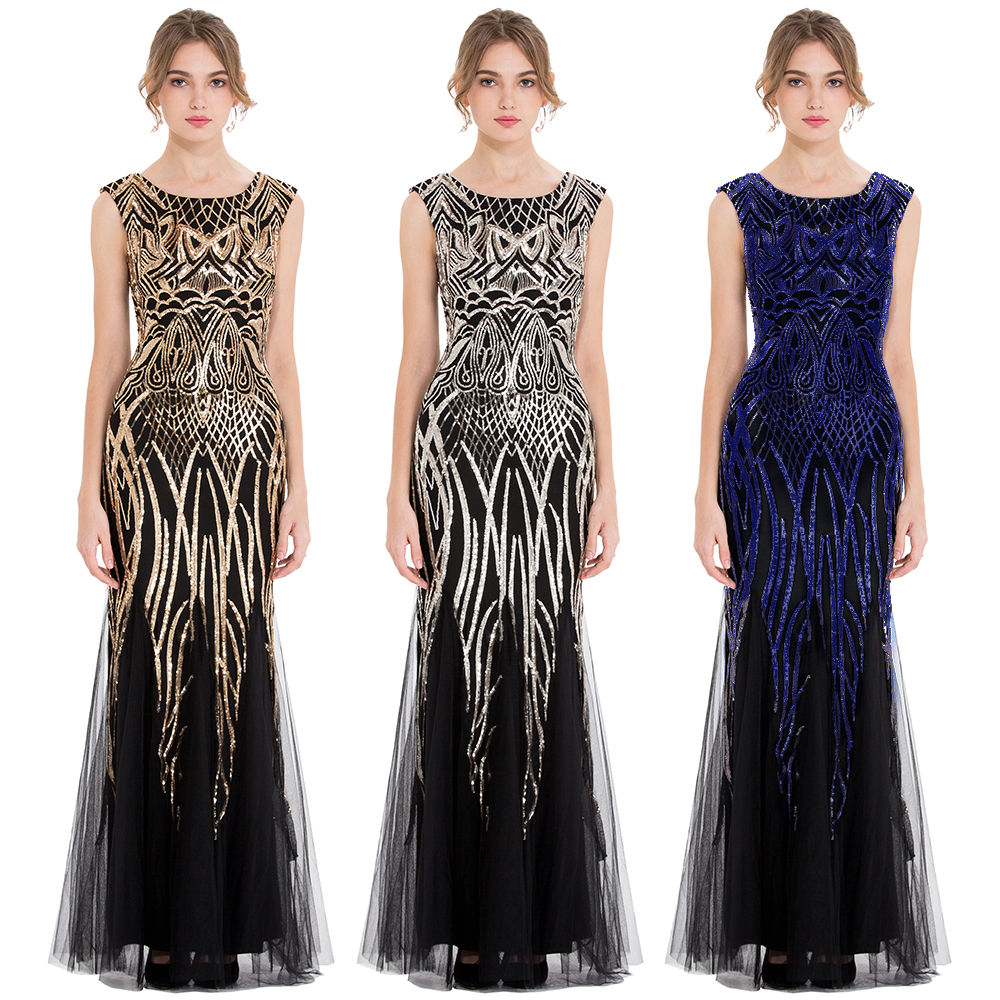 Angel-fashions Party Gown Pattern Sequin Splicing Tulle Vintage Round Neck Long Bodycon Evening Dresses Gold Royal Blue Silver 377, Black;red
Angel-fashions Party Gown Pattern Sequin Splicing Tulle Vintage Round Neck Long Bodycon Evening Dresses Gold Royal Blue Silver 377, Black;red