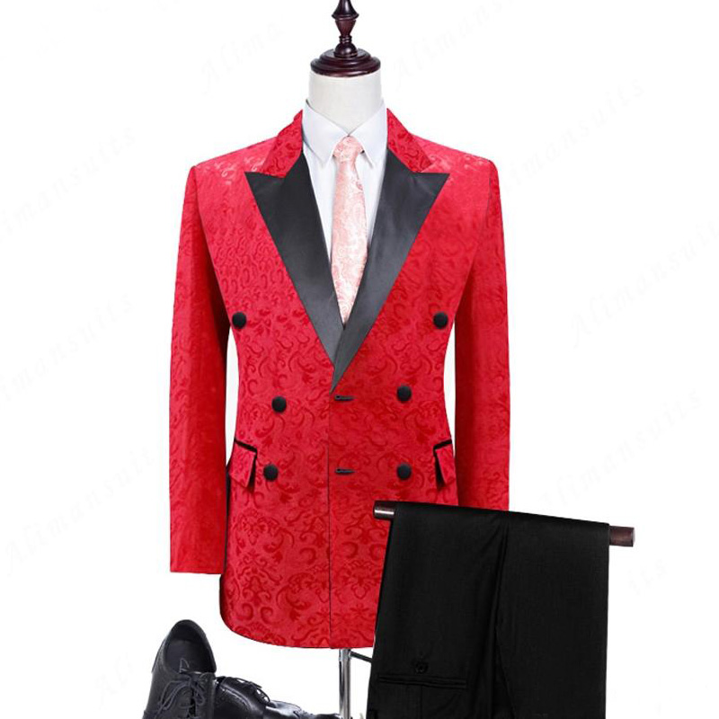 Classic Jacquard Double-Breasted Wedding Tuxedos Slim Fit Suits For Men Groomsmen Suit Two Pieces Prom Formal Suits (Jacket+Pants) 797, Same as image
Classic Jacquard Double-Breasted Wedding Tuxedos Slim Fit Suits For Men Groomsmen Suit Two Pieces Prom Formal Suits (Jacket+Pants) 797, Same as image