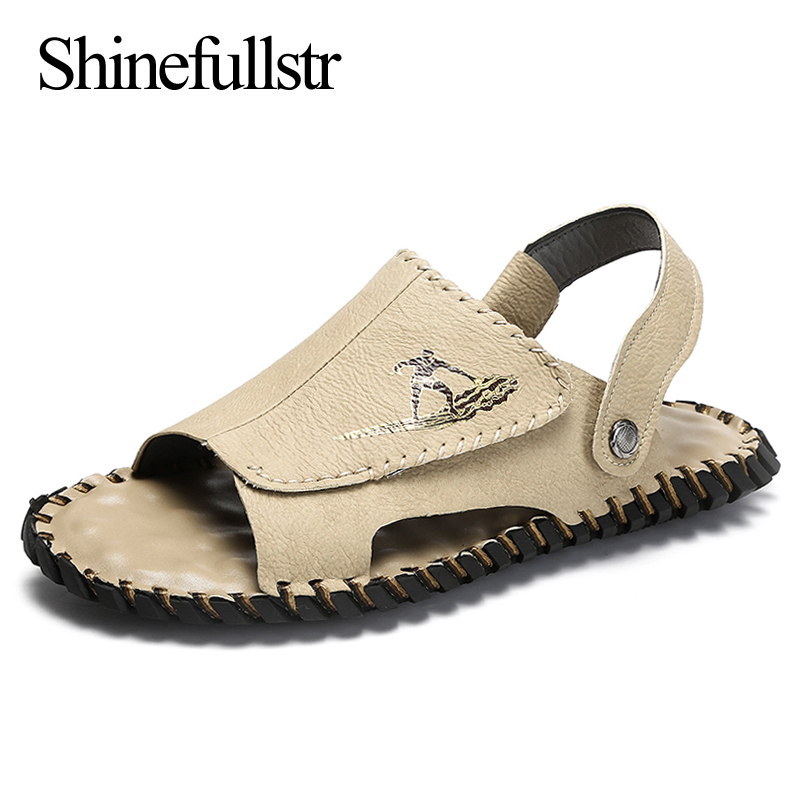 fashion men leather sandals beach summer mens sandal slippers big size open shoes casual comfortable flat sandalias hombre 47 48, Beige
fashion men leather sandals beach summer mens sandal slippers big size open shoes casual comfortable flat sandalias hombre 47 48, Beige