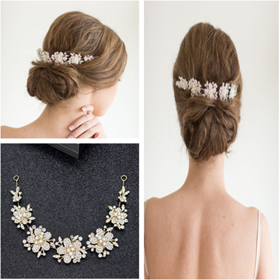Popular Rose Golden Hair Hoop Hair Band Flowers And Plants Design Joker Bride Hair Band Soft Chain Bride Headwear
Popular Rose Golden Hair Hoop Hair Band Flowers And Plants Design Joker Bride Hair Band Soft Chain Bride Headwear
