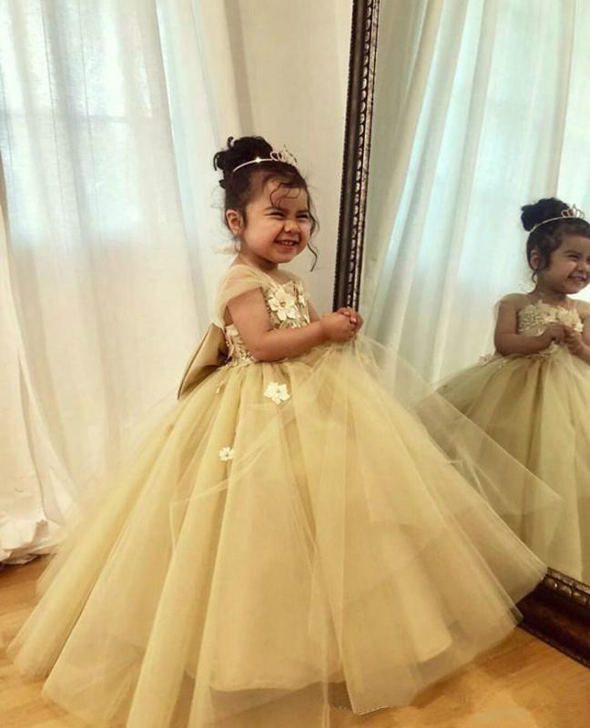 2020 Princess Flower Girls' Dresses for Weddings A Line Birthday Party Gowns with Bow Beaded 3D-Applique Pageant Dress, Same as picture
2020 Princess Flower Girls' Dresses for Weddings A Line Birthday Party Gowns with Bow Beaded 3D-Applique Pageant Dress, Same as picture