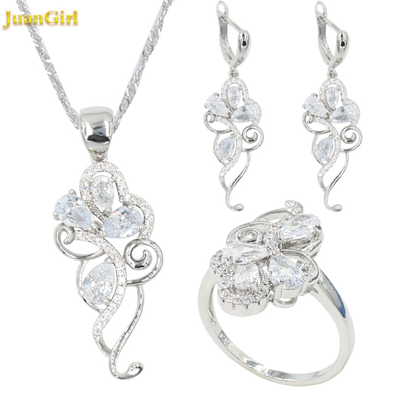 White Crystal Women Ring Sets 925 Silver Wedding Jewelry Sets for Women Pendents Necklaces Dangle Earrings Ring Jewelry Gift Box, As pic
White Crystal Women Ring Sets 925 Silver Wedding Jewelry Sets for Women Pendents Necklaces Dangle Earrings Ring Jewelry Gift Box, As pic